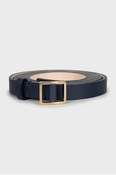 Double blue leather belt