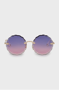 Sunglasses with purple pink lenses