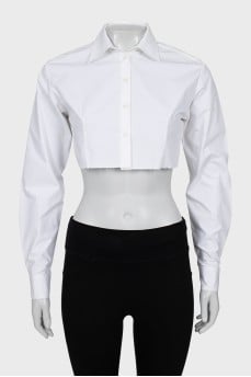 Cropped shirt with long sleeves