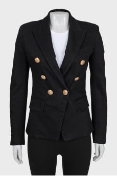 Fitted jacket with accent buttons