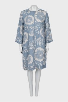 Blue dress with floral print