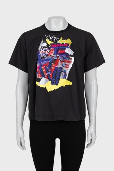 Loose fit t-shirt with zippers