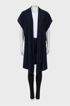 Cashmere cardigan without fastening