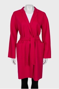 Fuchsia wool coat