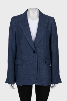 Blue button down jacket