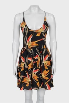 Floral Print Strappy Dress