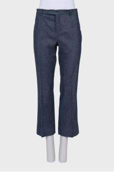 Cropped trousers in blue