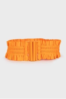 Textile orange belt with tag