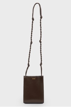Leather bag on a wicker belt
