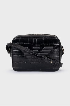 Faux leather bag with tag
