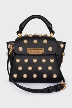 Bag with pearl decor