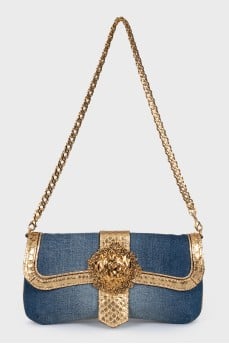Vintage Denim Shoulder Bag