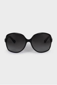 Black sunglasses with brand logo