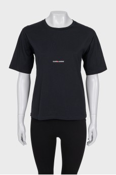 Black T-shirt with logo