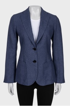 Blue linen jacket