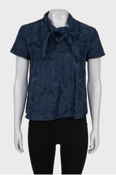 Blue printed blouse