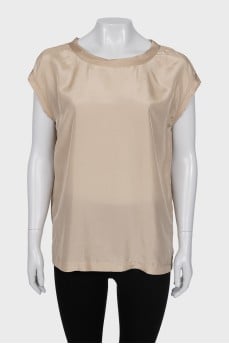Straight silk t-shirt