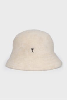 White Panama Hat with Long Pile