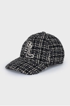 Black and white cap with logo