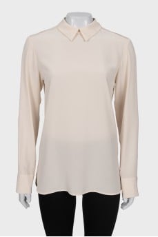 Beige silk blouse