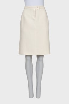 Linen pencil skirt