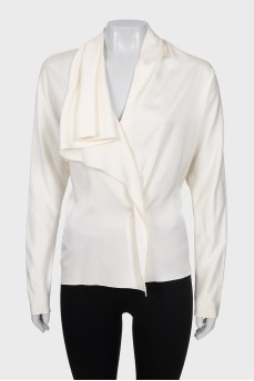 Beige fitted blouse