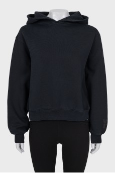 Black hoodie with print on sleeve