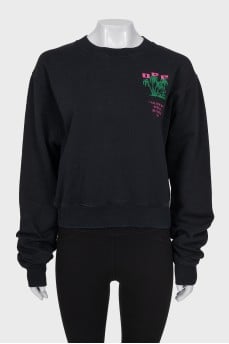 Sweatshirt with print on the back