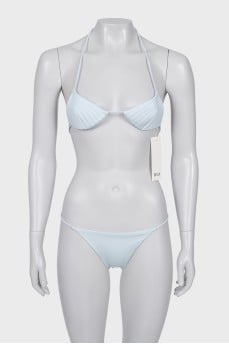 Blue swimsuit with tag