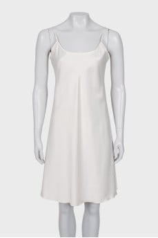 Silk dress with straps