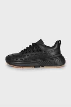Men's sneakers decorated with lacing