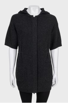 Short sleeve cashmere cardigan