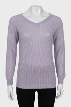 Jumper with silver thread