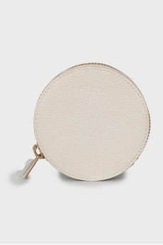 Round leather wallet