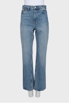 Blue straight jeans
