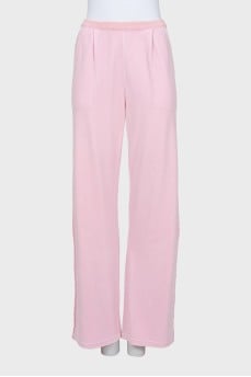 Plush pants with pockets