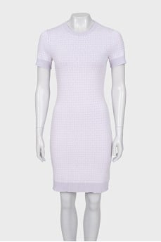 Purple dress with signature print