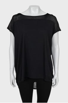 Black tunic with a loose fit
