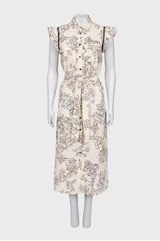 Dress in black print