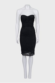 Bodycon dress with lace insert