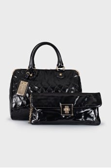 Set of two patent leather bags