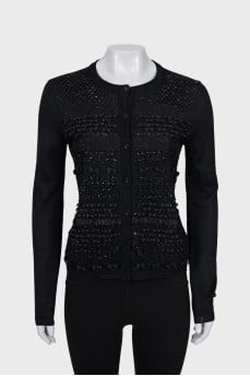Black cardigan with sequins