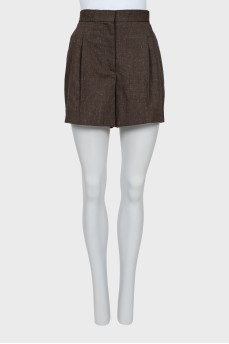 Brown high waist shorts