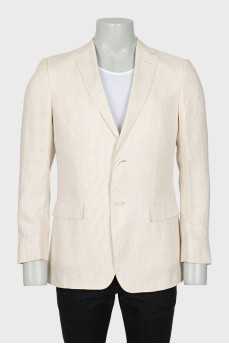 Men's Striped Linen Jacket