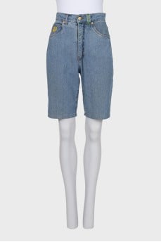 Blue High Waist Denim Shorts