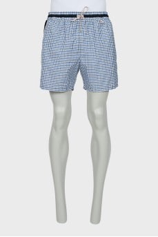 Men's plaid shorts with tag