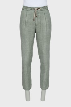 Men's trousers with drawstrings