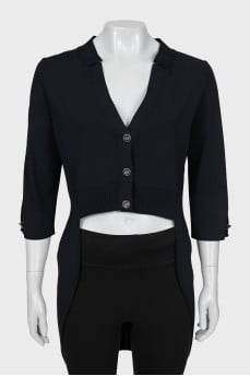 Black V-neck cardigan