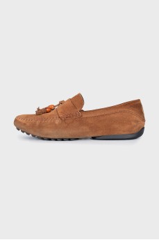 Men's Brown Suede Loafers