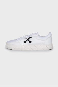 Men's textile sneakers in white